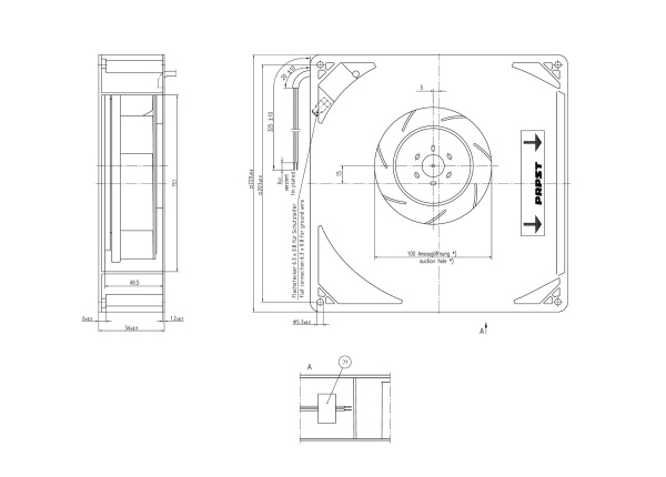 Вентилятор компактный ebmpapst RG 160-28/18 NU
