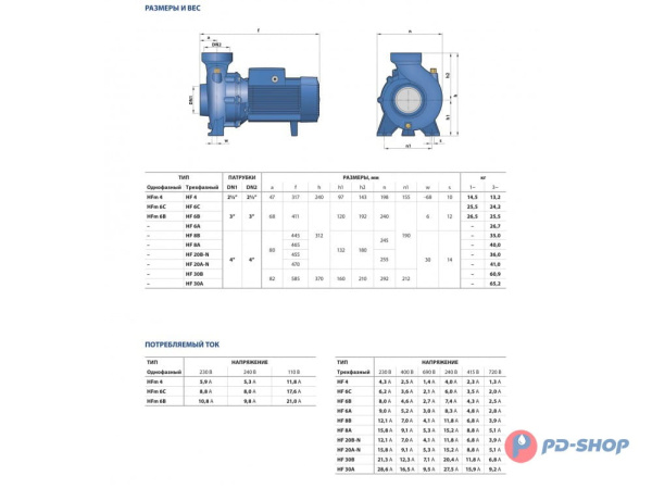 Насос центробежный Pedrollo HF 6A