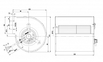 Центробежный вентилятор ebmpapst D2E133DM4701