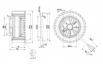 Центробежный вентилятор ebmpapst R2E140AS3881