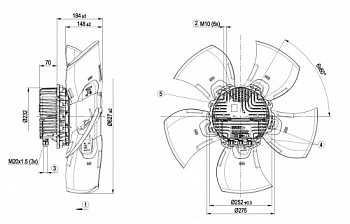 Осевой вентилятор ebmpapst A3G630AH2309