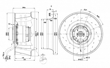 Центробежный вентилятор ebmpapst R4D500AQ0501