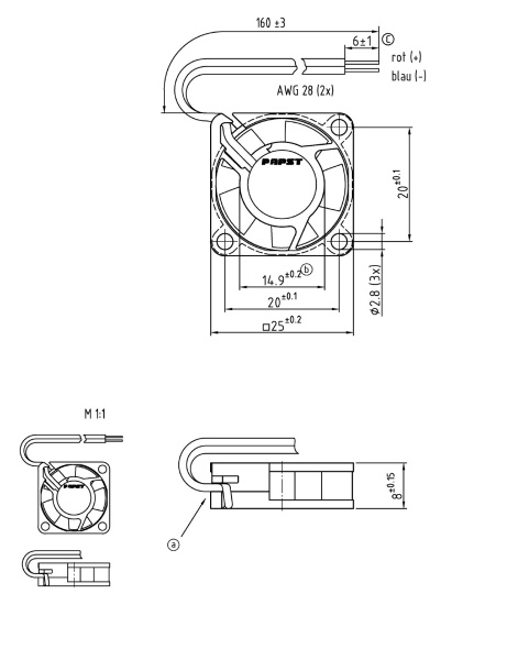 Вентилятор компактный ebmpapst 255 M