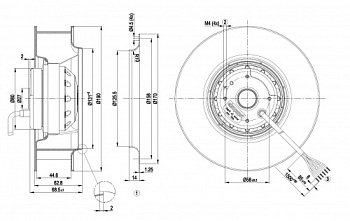 Центробежный вентилятор ebmpapst R2D190AC0822