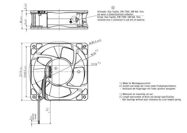 Вентилятор компактный ebmpapst 4118 NH5