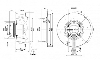 Центробежный вентилятор ebmpapst R3G355AM2971
