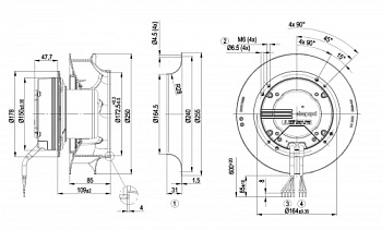 Центробежный вентилятор ebmpapst R3G250RO0671
