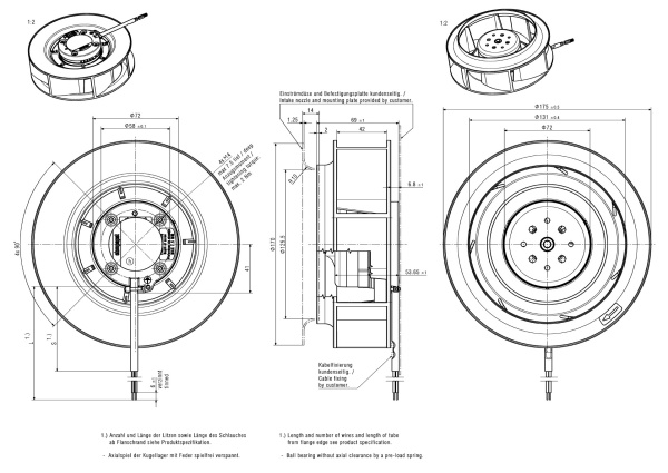 Вентилятор компактный ebmpapst RER 175-42/18/2 TDP