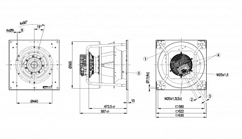 Центробежный вентилятор ebmpapst K3G500PB3301