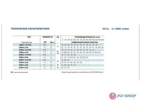 Насосная станция Pedrollo JDWm 1AX/E-4 50cl с/х