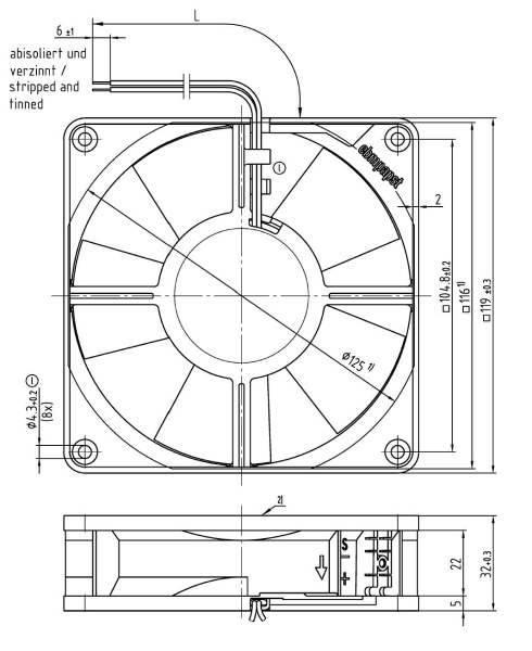 Вентилятор компактный ebmpapst 4318