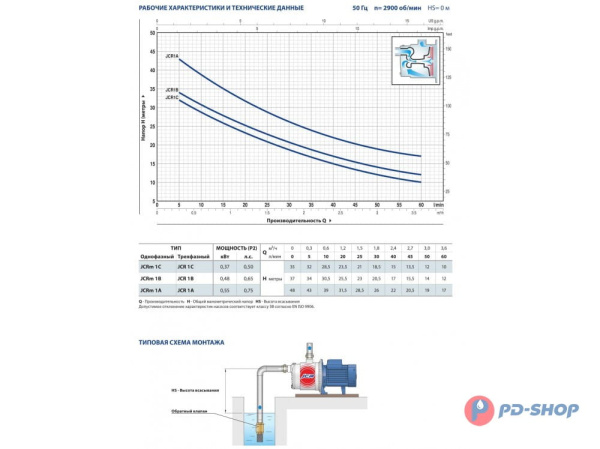 Насос из нержавеющей стали Pedrollo BETTYNOX 3 (JCRm1A)
