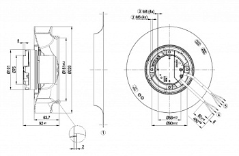 Центробежный вентилятор ebmpapst R3G220RD5303