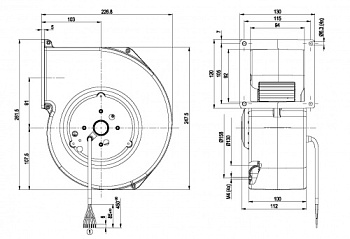 Центробежный вентилятор ebmpapst G2D160AF0201